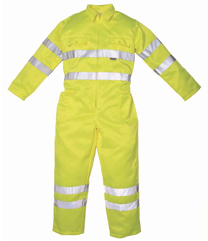 Yoko Hi-Vis Poly/Cotton Coverall - Yellow