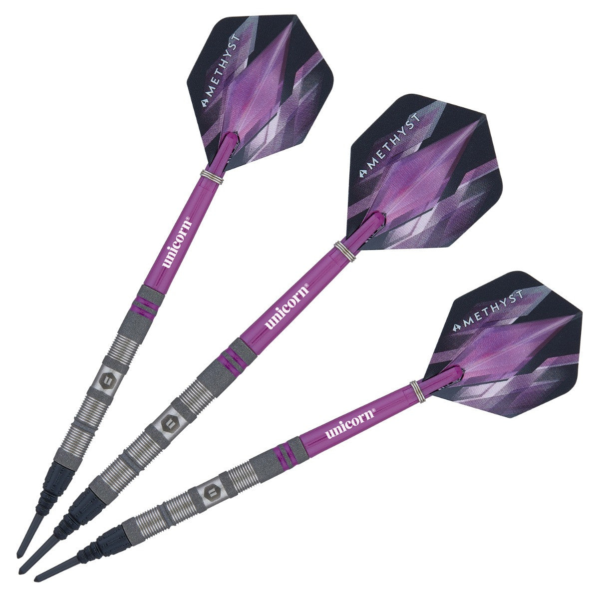 Unicorn Amethyst Style 1 80% Tungsten Soft Tip Darts - 18G