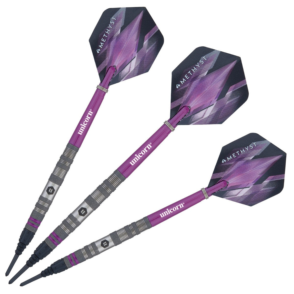Unicorn Amethyst Style 4 80% Tungsten Soft Tip Darts - 19G