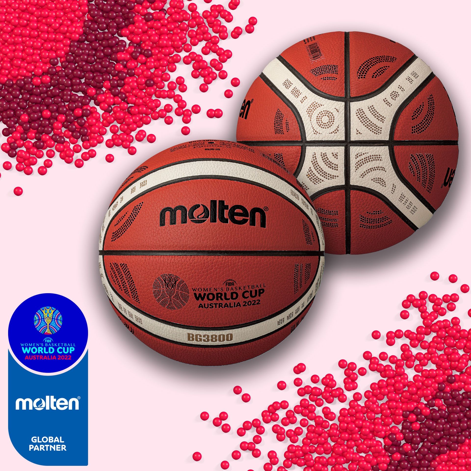 BG3800 Basketball 12 Panal Composite Leather (Indoor)