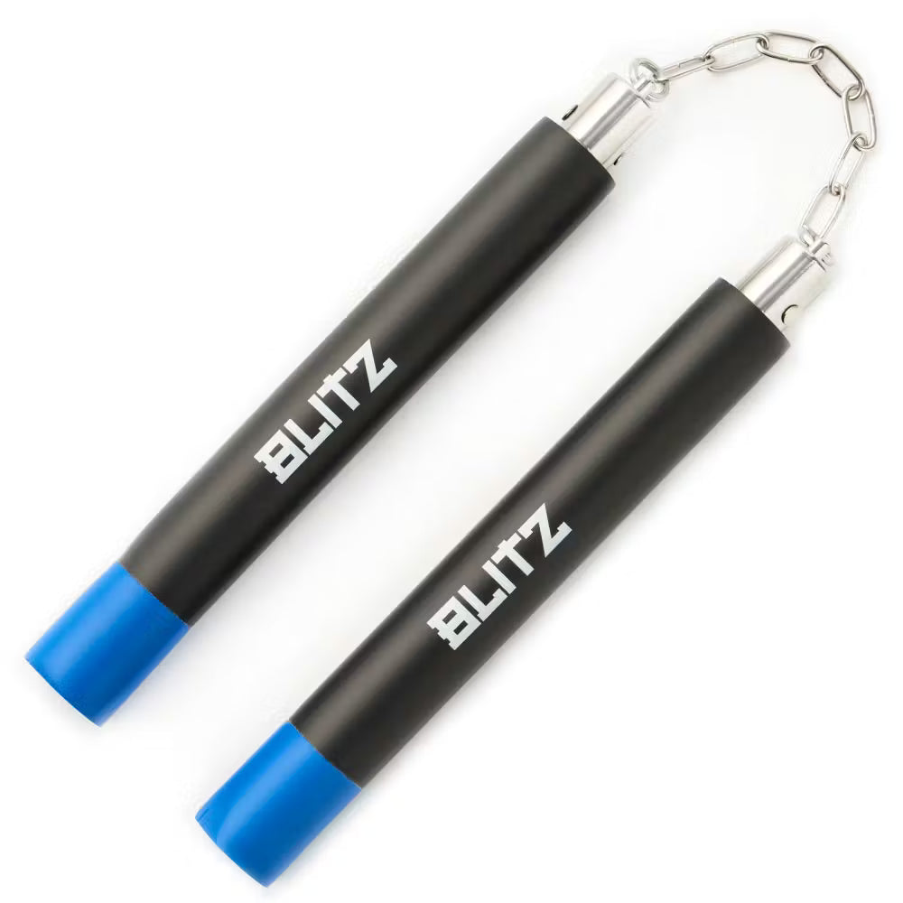 Blitz Black / Blue Foam Safety Ball Bearing Nunchaku