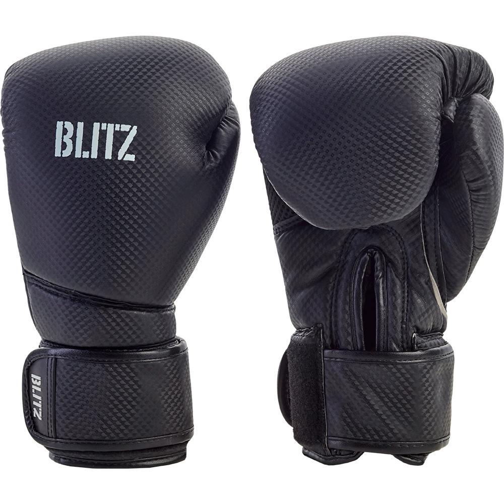 Blitz Carbon Boxing Gloves - Black - 14oz