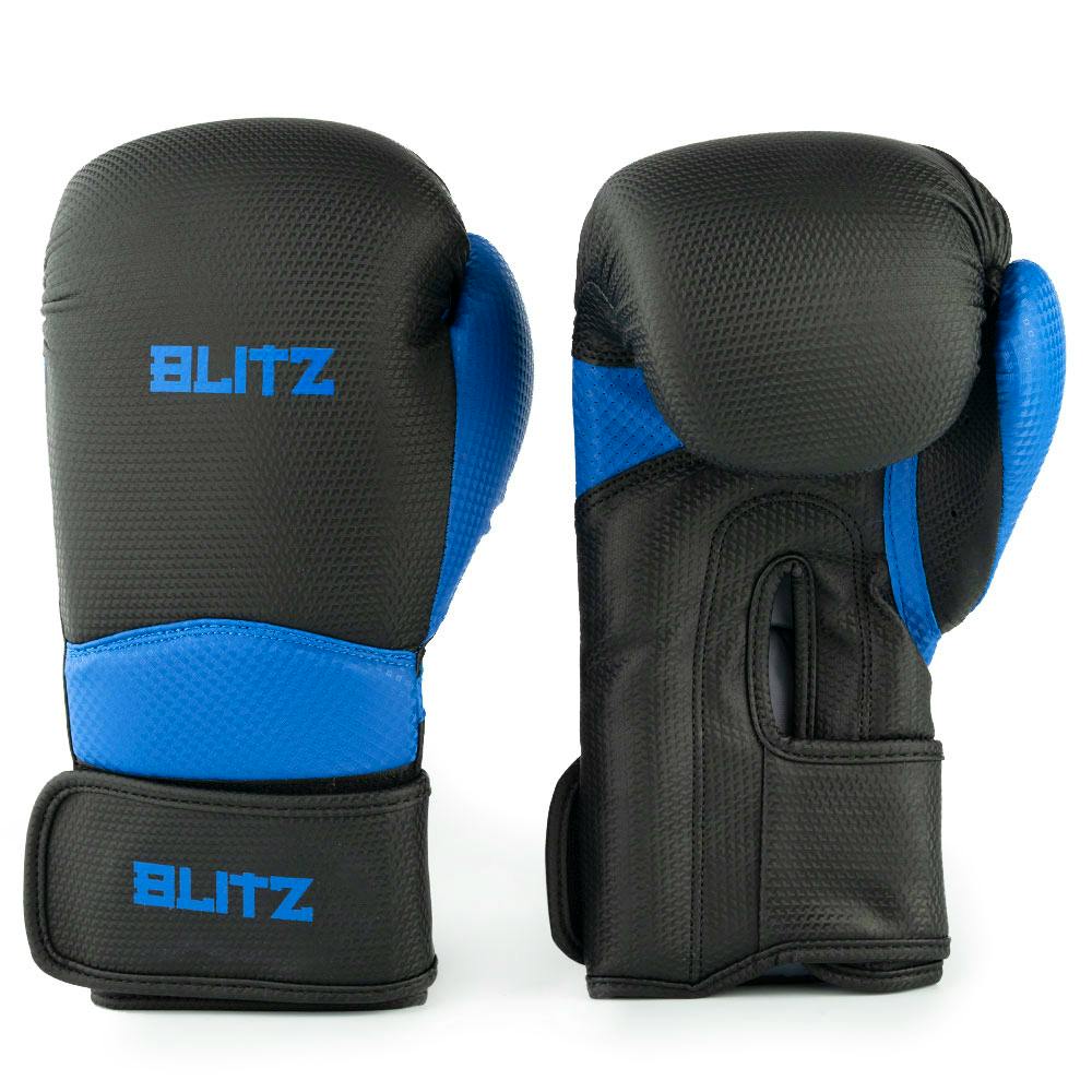 Blitz Centurion Boxing Gloves - Black / Blue - 14oz