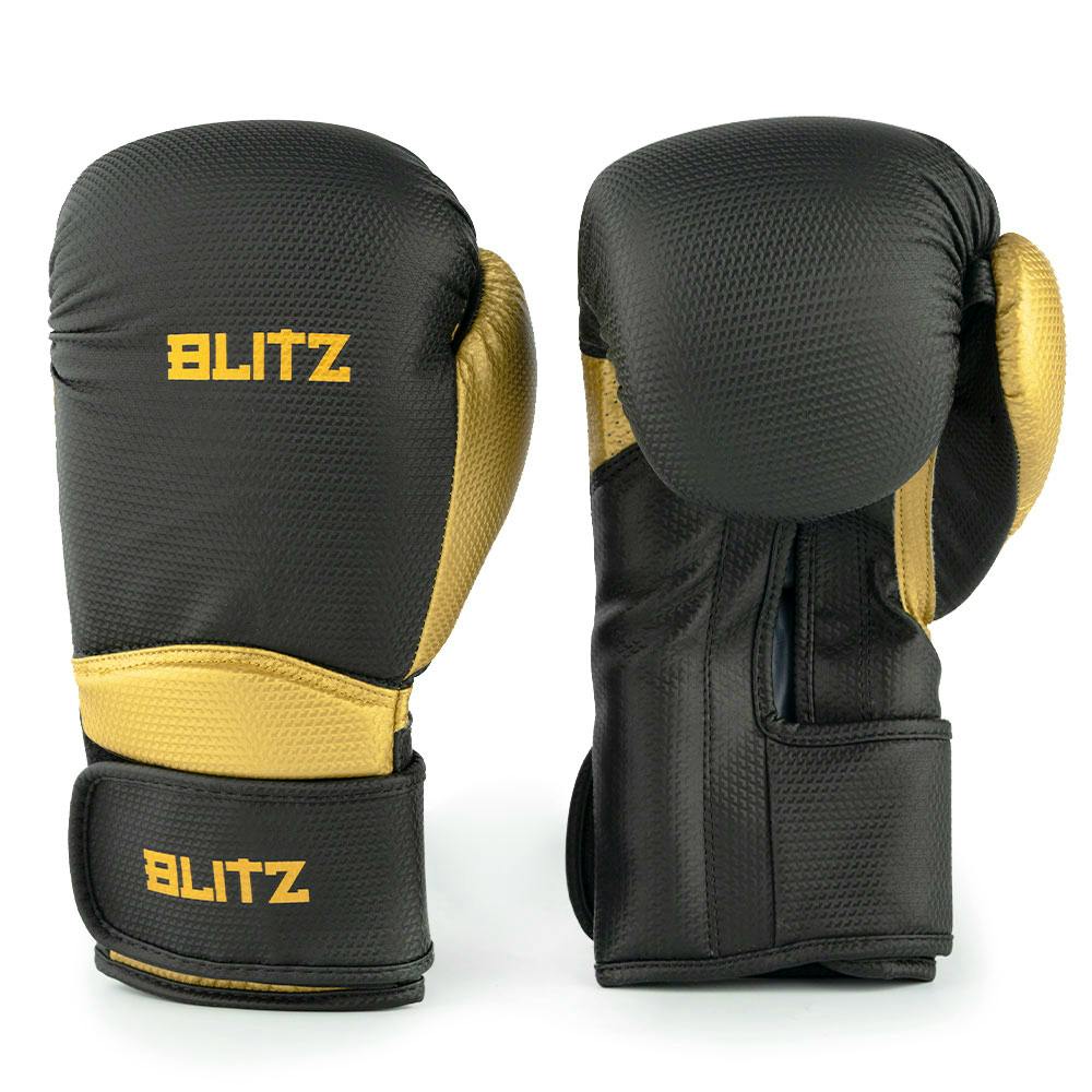 Blitz Centurion Boxing Gloves - Black / Gold - 16oz