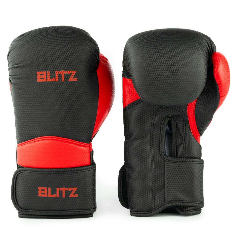 Blitz Centurion Boxing Gloves - Black / Red - 16oz