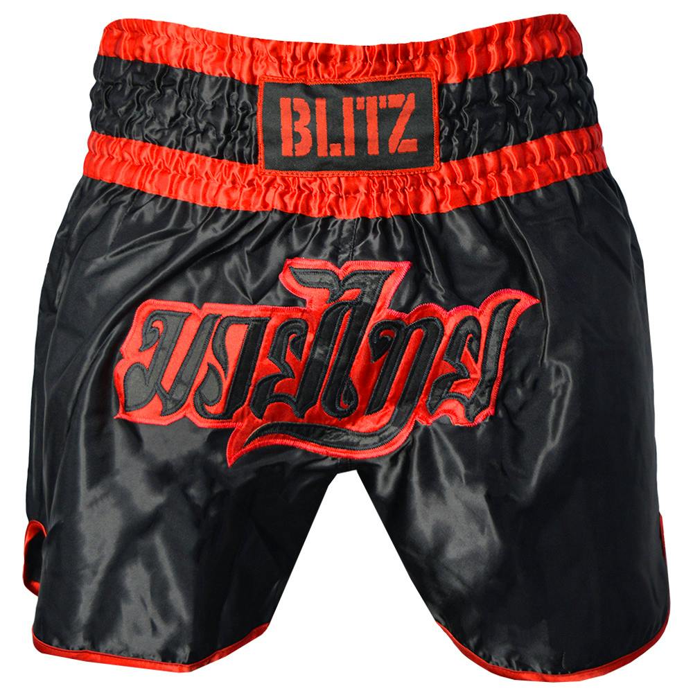 Blitz Classic Muay Thai Shorts - Black - Small