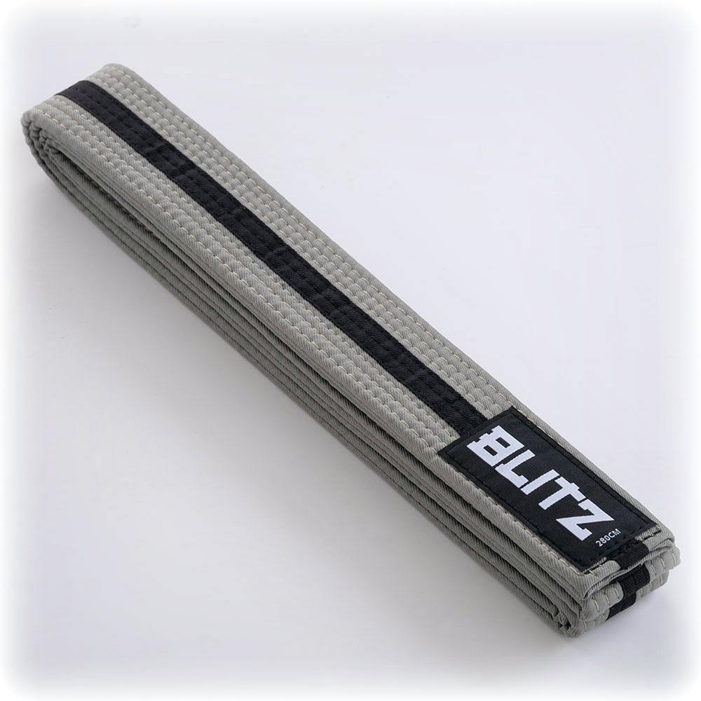 Blitz Colour Belt / Black Stripe - Grey / Black - 240cm