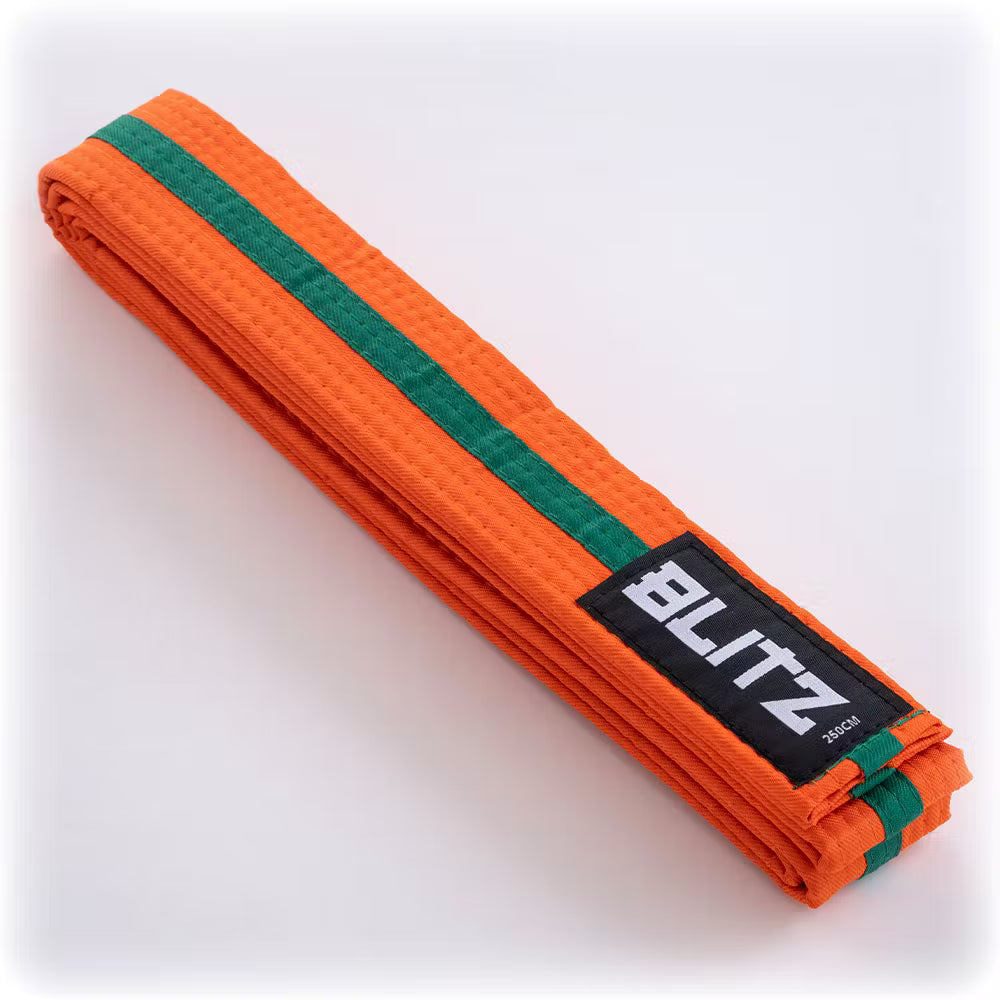 Blitz Colour Belt / Colour Stripe - Orange / Green - 200cm