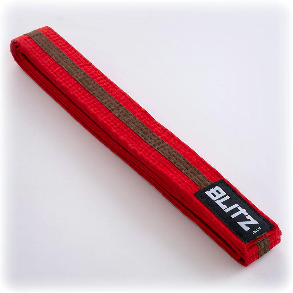Blitz Colour Belt / Colour Stripe - Red / Brown - 280cm