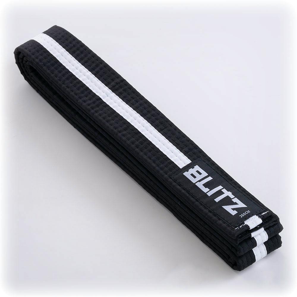 Blitz Colour Belt / White Stripe - Black / White - 280cm