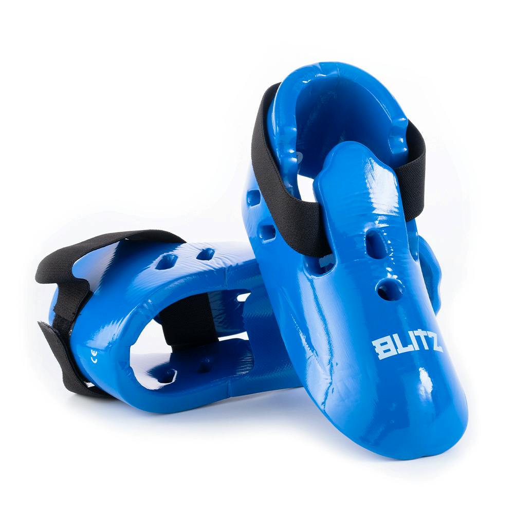 Blitz Dipped Foam Foot Guards - Blue - Medium