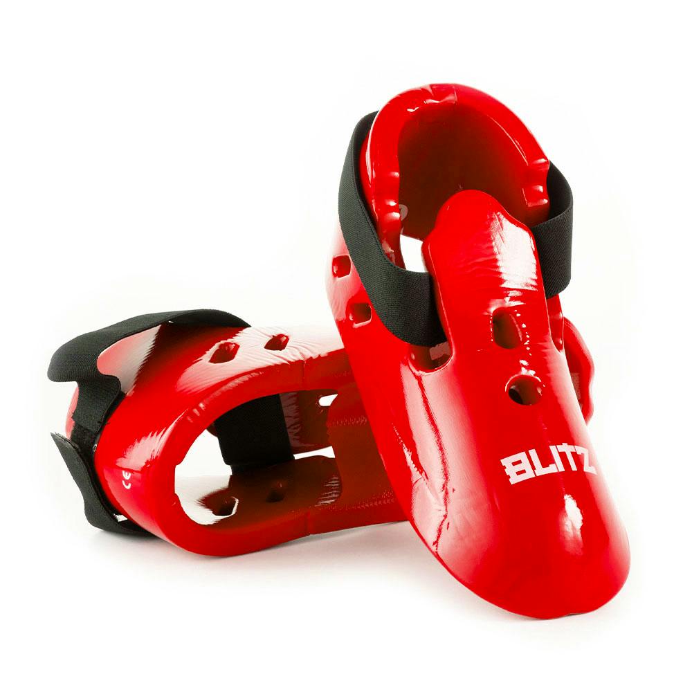 Blitz Dipped Foam Foot Guards - Red - X-Small