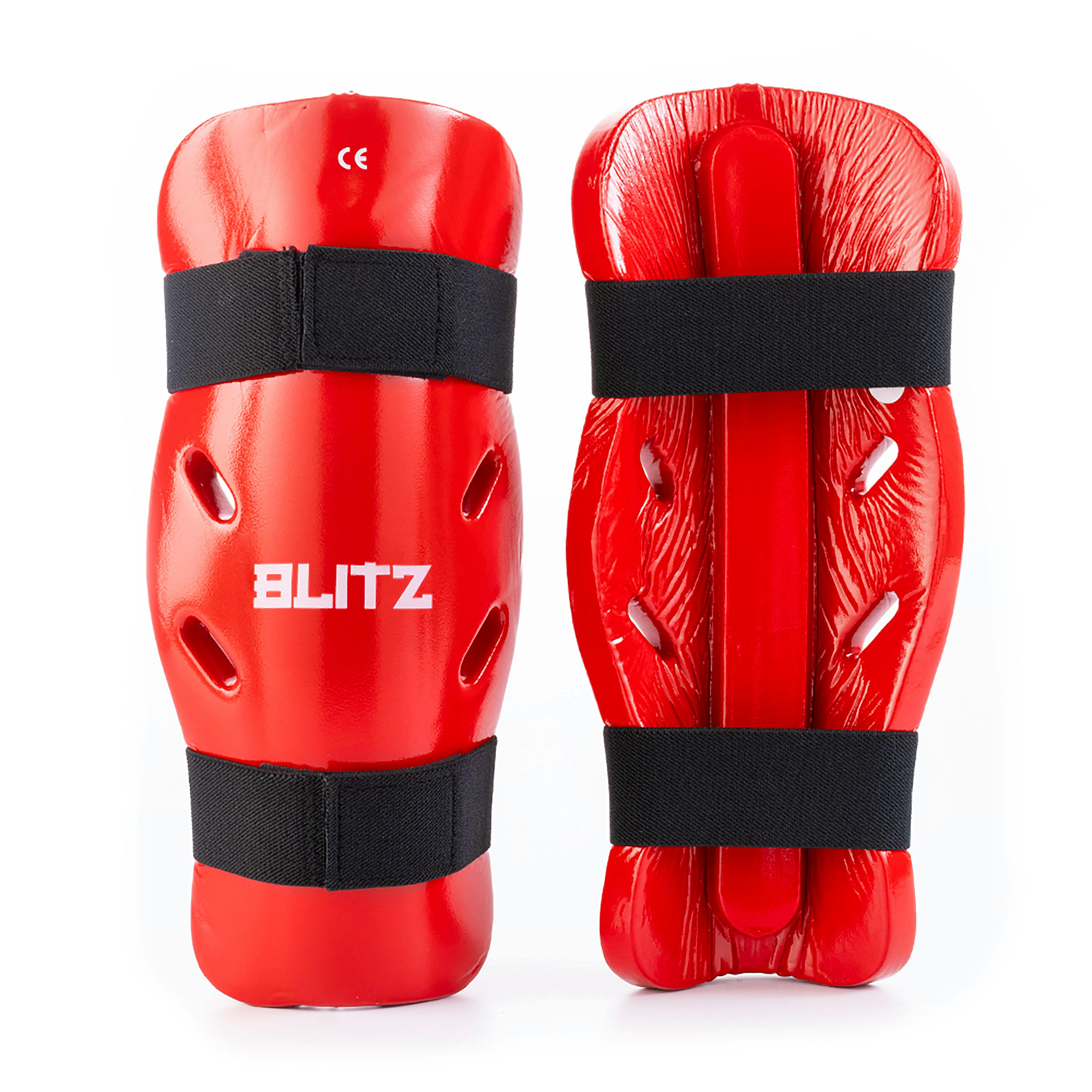 Blitz Dipped Foam Shin Guards - Red - X-Small