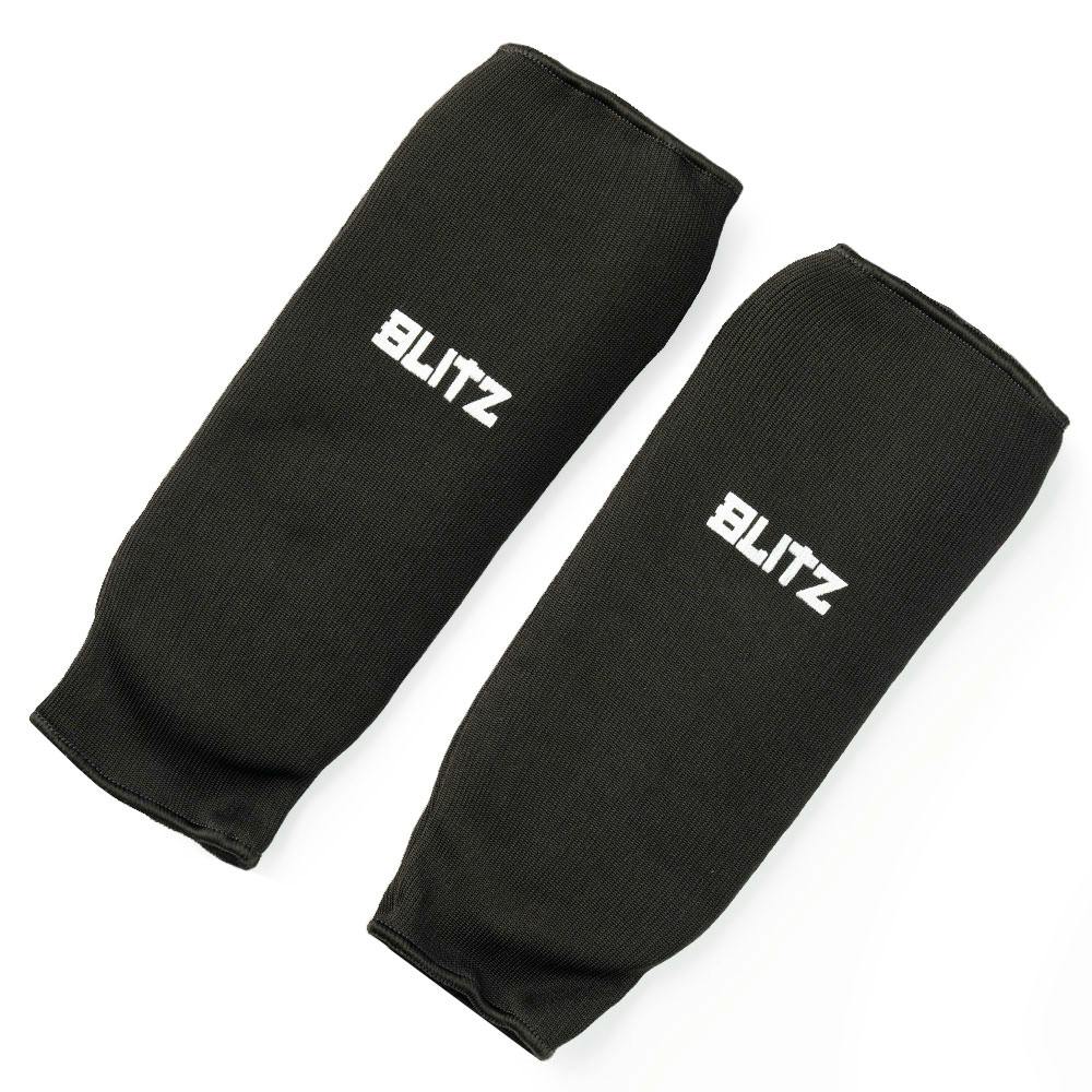 Blitz Elastic Shin Pads - Black - Small