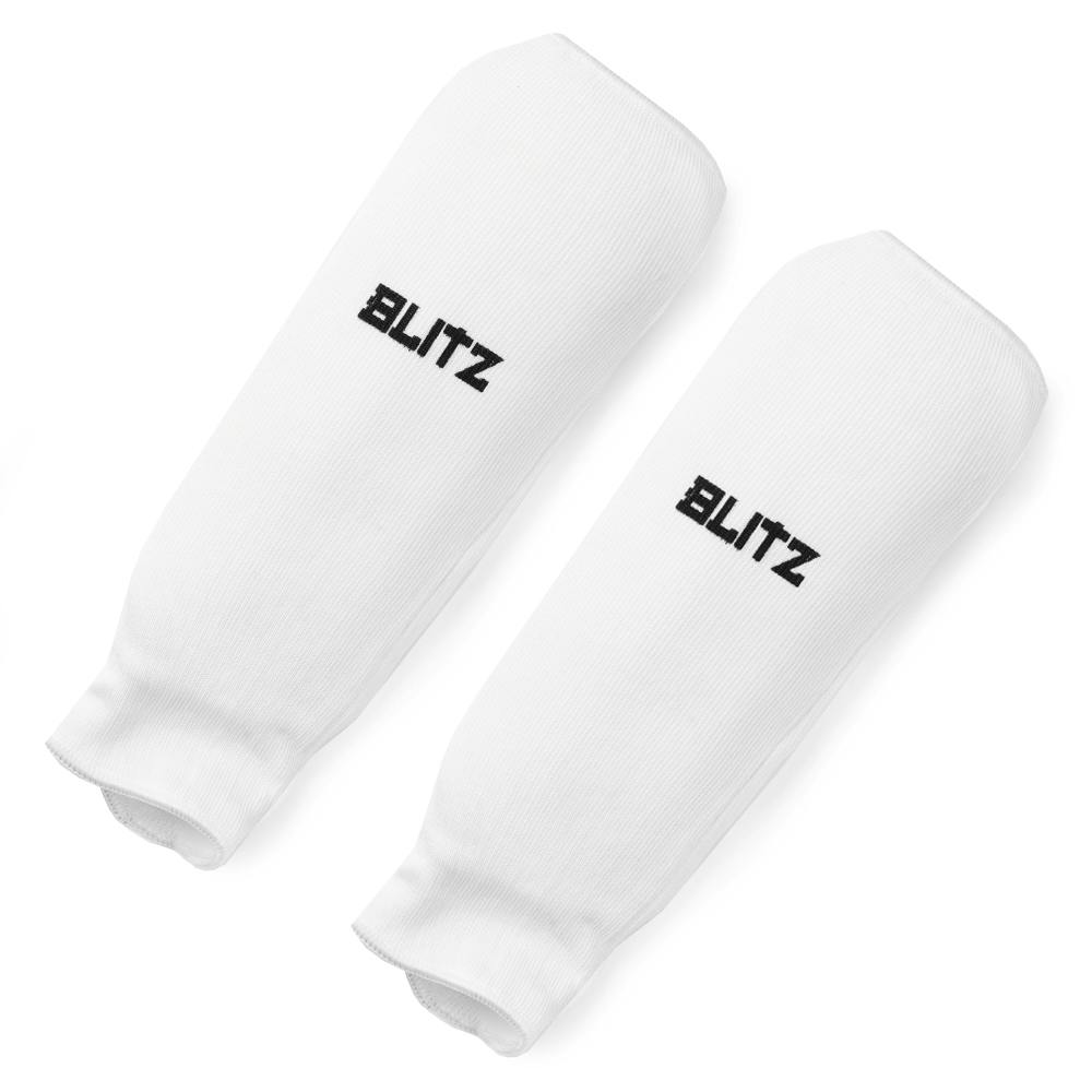 Blitz Elastic Shin Pads - White - Medium