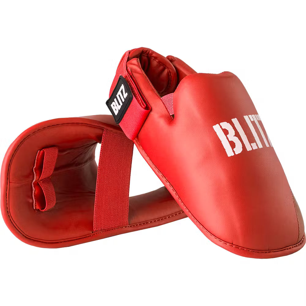 Blitz Elite Foot Guards - Red - X-Small