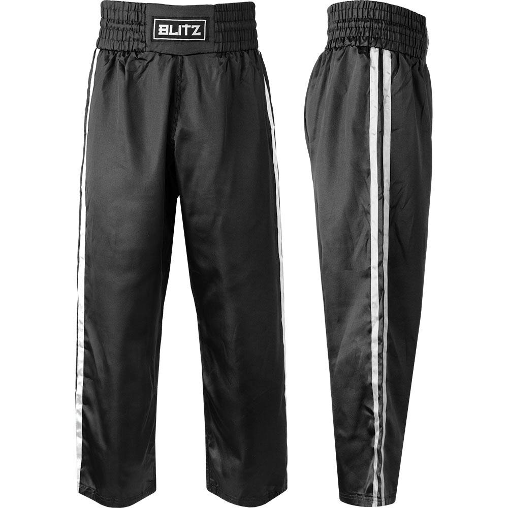 Blitz Kids Classic Satin Contact Trousers - Black / White - 000/110cm