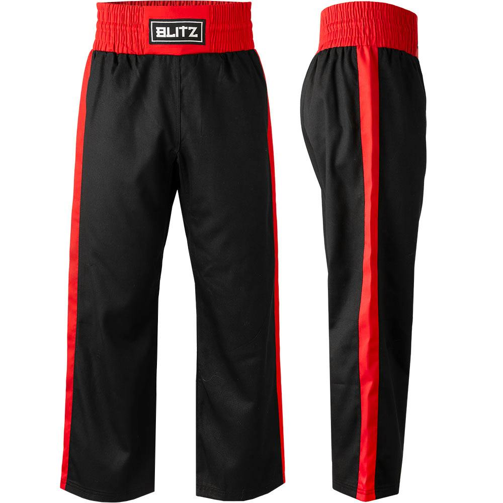 Blitz Kids Defiant Polycotton Contact Trousers - Black / Red - 000/110cm