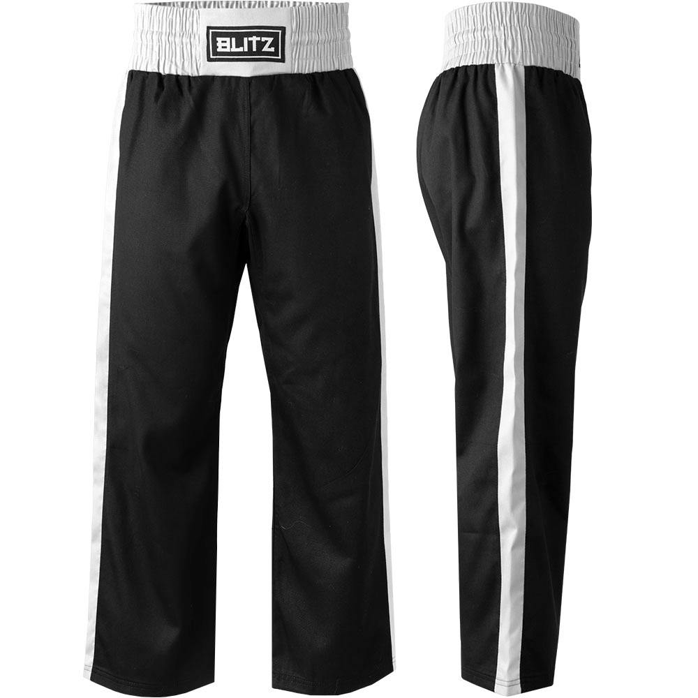 Blitz Kids Defiant Polycotton Contact Trousers - Black / White - 0000/100cm