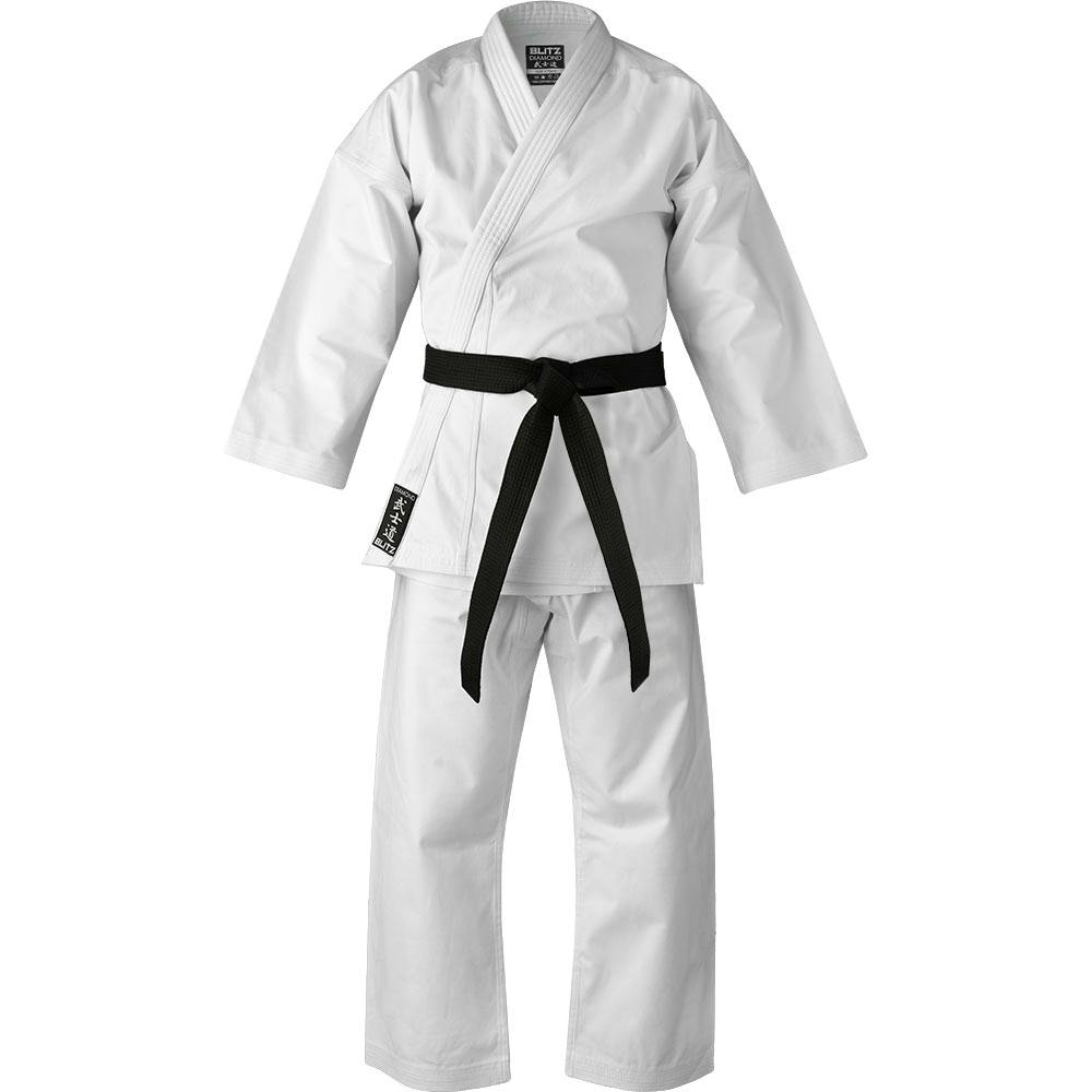 Blitz Kids Diamond Kata Karate Gi - 14oz - White - 2.5/155cm