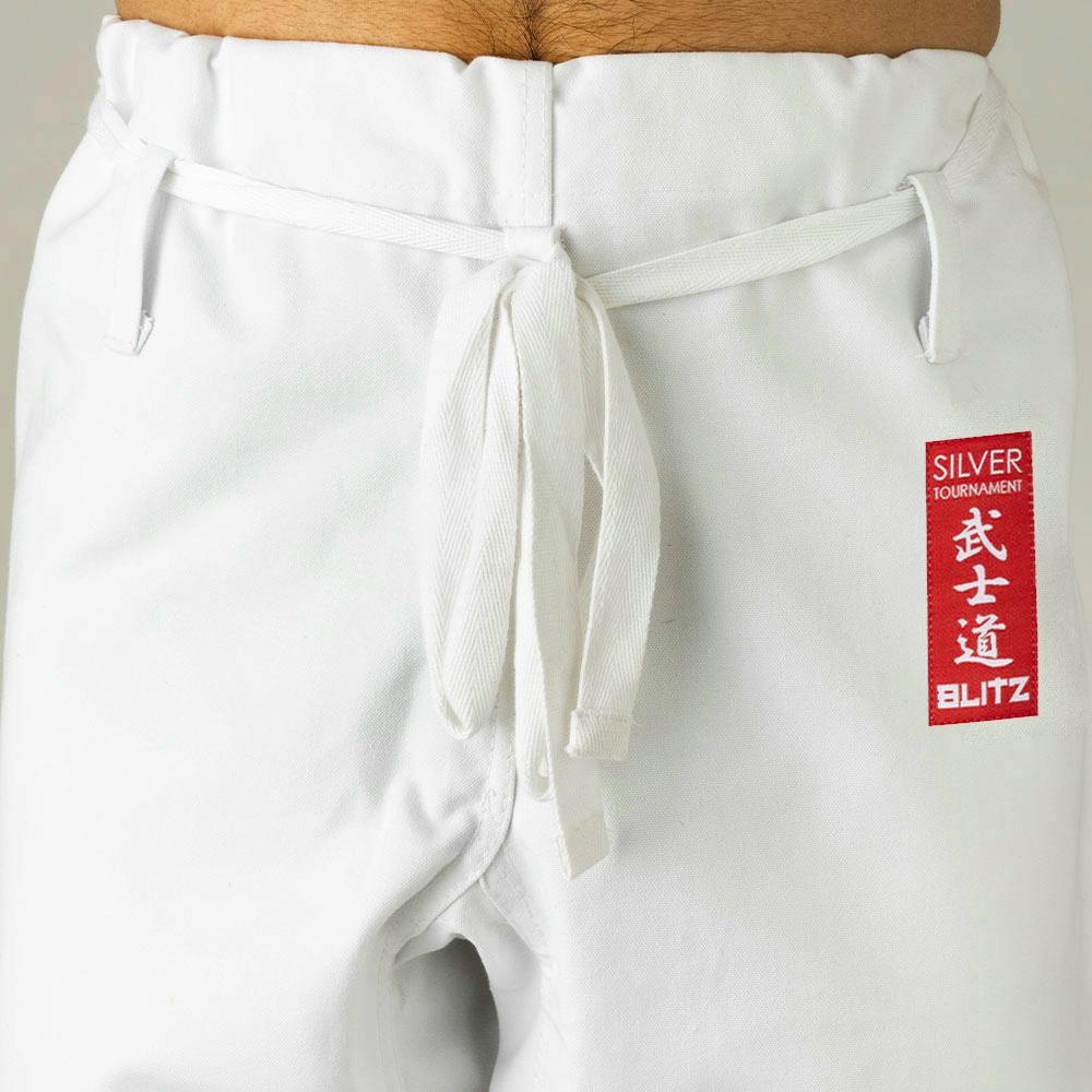 Blitz Kids Silver Tournament Kumite Karate Gi - 14oz