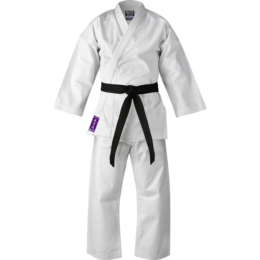 Blitz Kids Zanshin Karate Gi - 12oz - White - 1/140cm