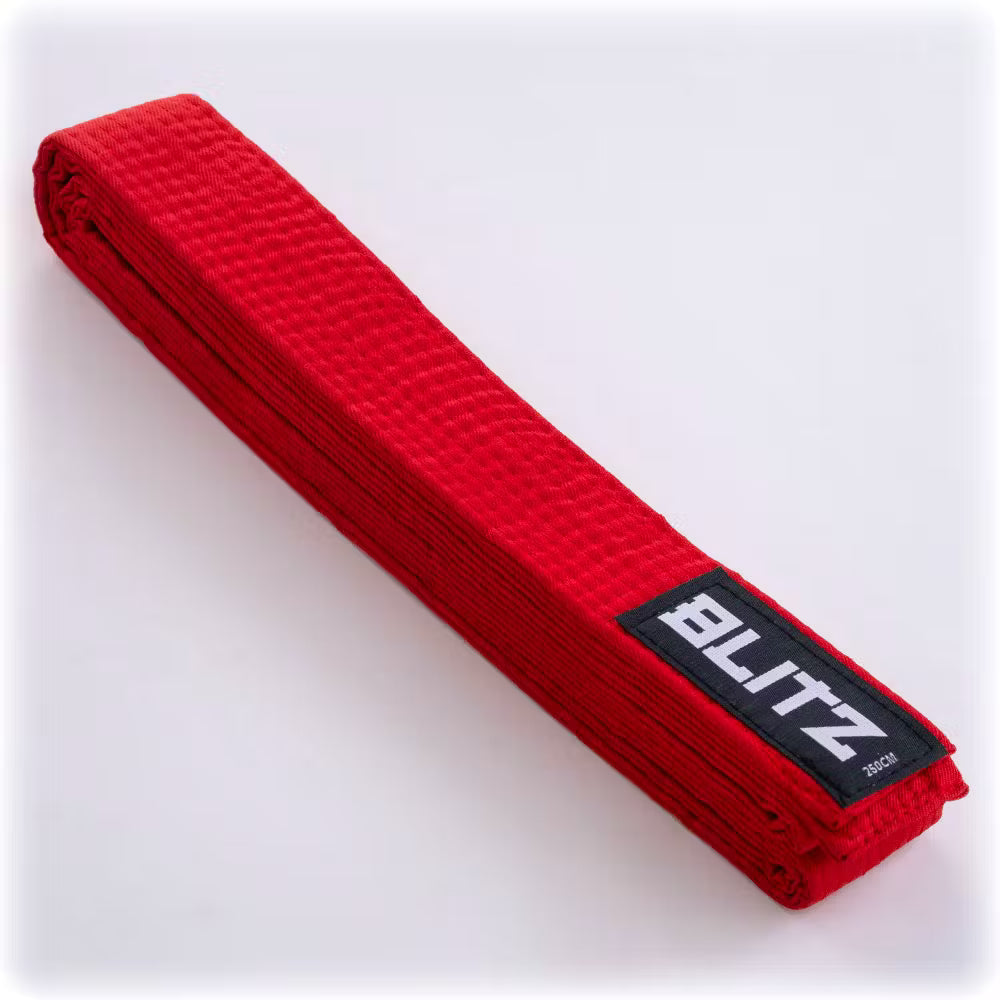 Blitz Plain Coloured Belt - Red - 200cm