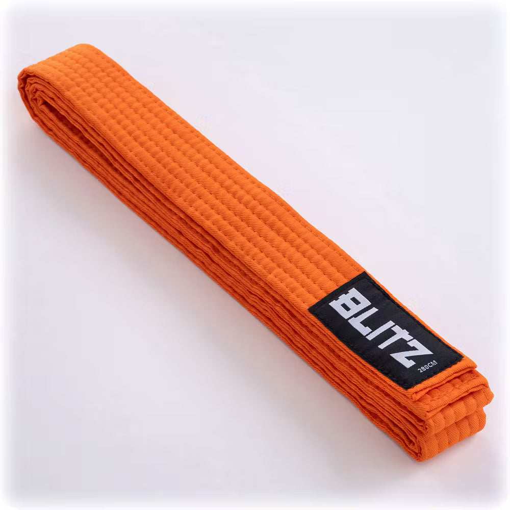 Blitz Plain Coloured Lightweight Belt - Orange - 320cm
