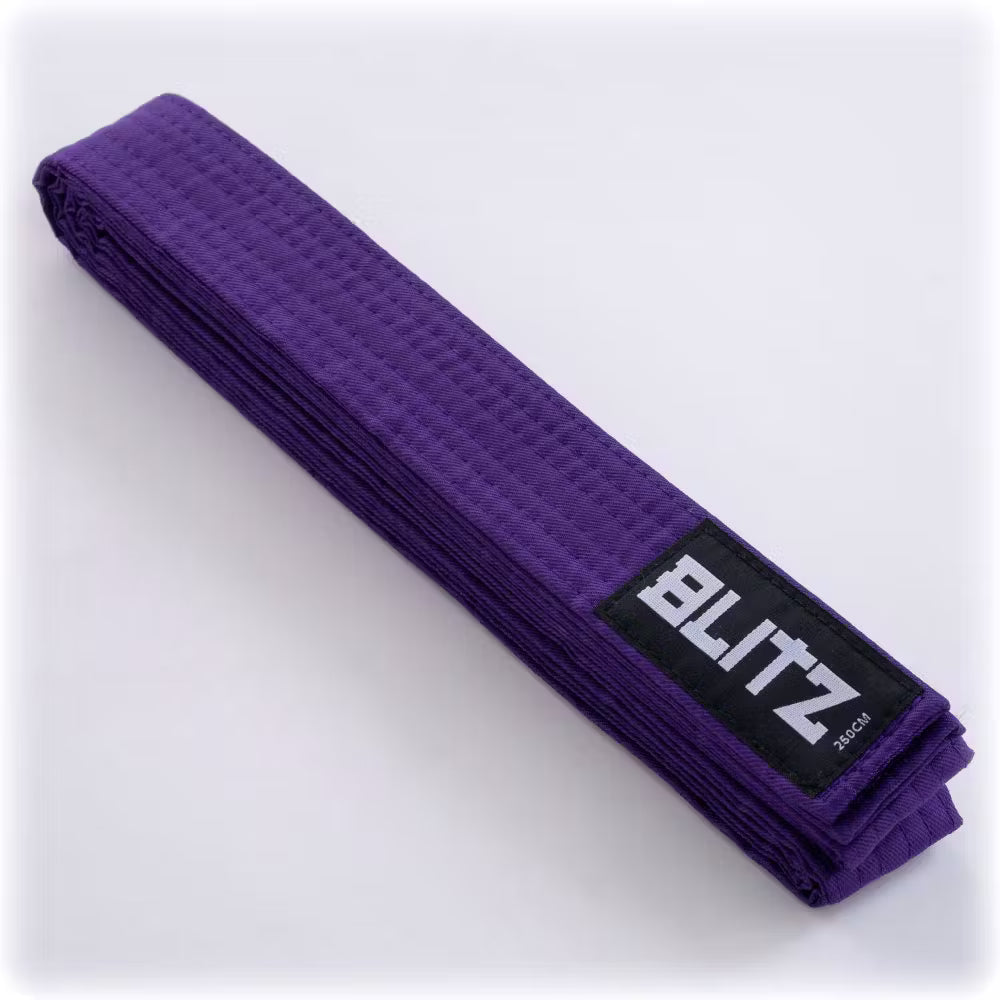 Blitz Plain Coloured Lightweight Belt - Purple - 250cm