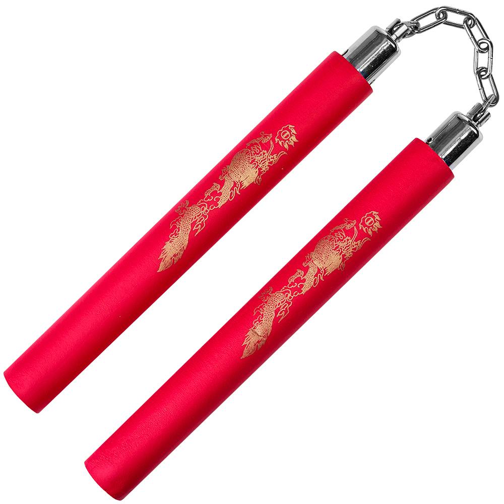 Blitz Red Foam Ball Bearing Nunchaku
