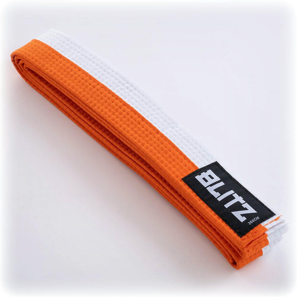 Blitz Split Length Belt - White / Orange - 280cm