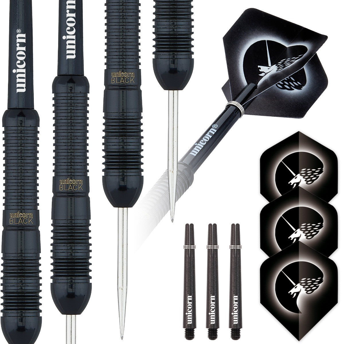 Unicorn Core Black Brass Style 2 Steel Tip Dart