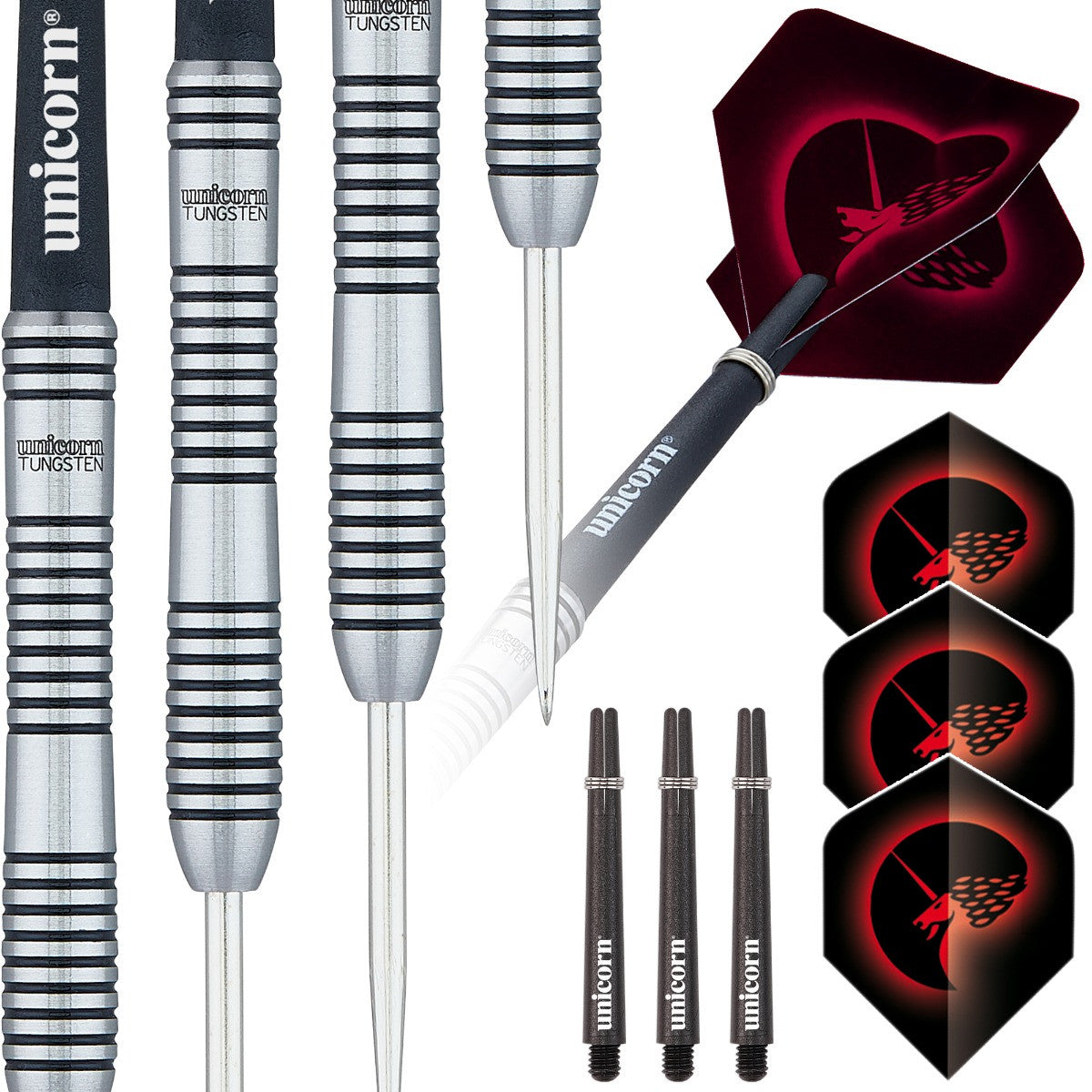 Unicorn Core Plus Tungsten Style 2 Steel Tip Dart - 80% Tungsten