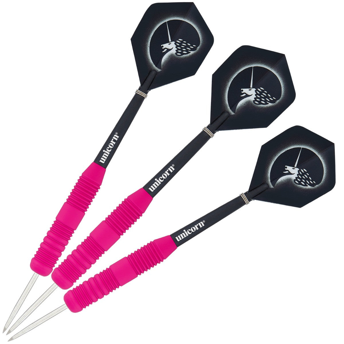 Unicorn Core Plus Pink Rubberised Steel Tip Dart