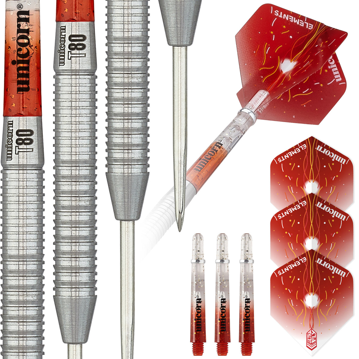 Unicorn Striker Type 1 - 80% Tungsten Steel Tip Darts