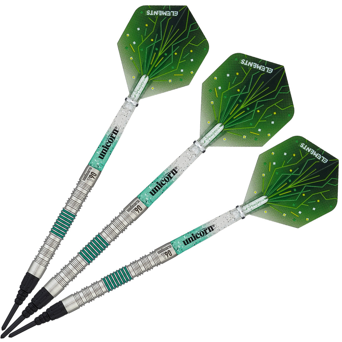 Unicorn T90 Core XL Green - 90% Tungsten Soft Tip Darts