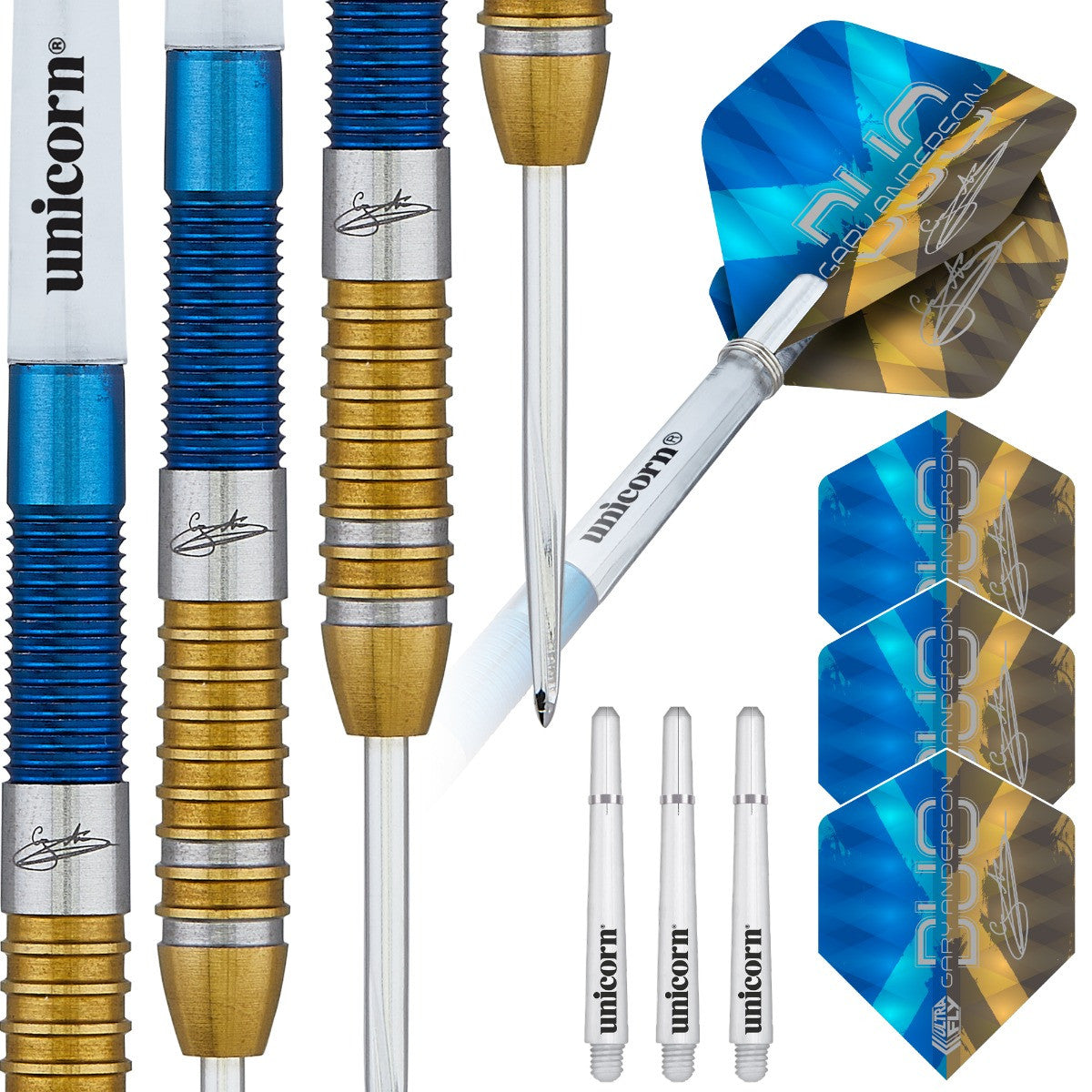 Unicorn Gary Anderson Duo Steel Tip Dart - 90% Tungsten