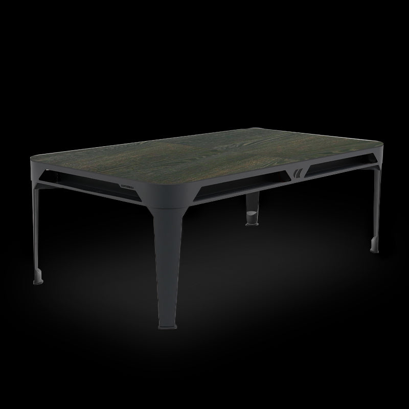 Hyphen Outdoor Pool Table Black Grey Frame / Light Grey Cloth