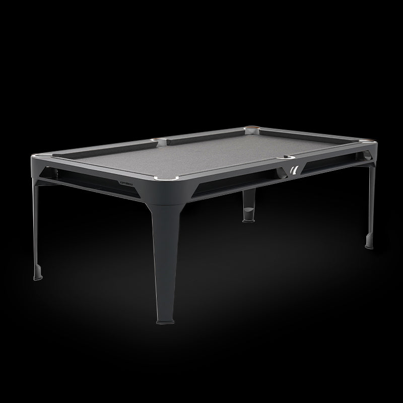 Hyphen Outdoor Pool Table Black Grey Frame / Light Grey Cloth