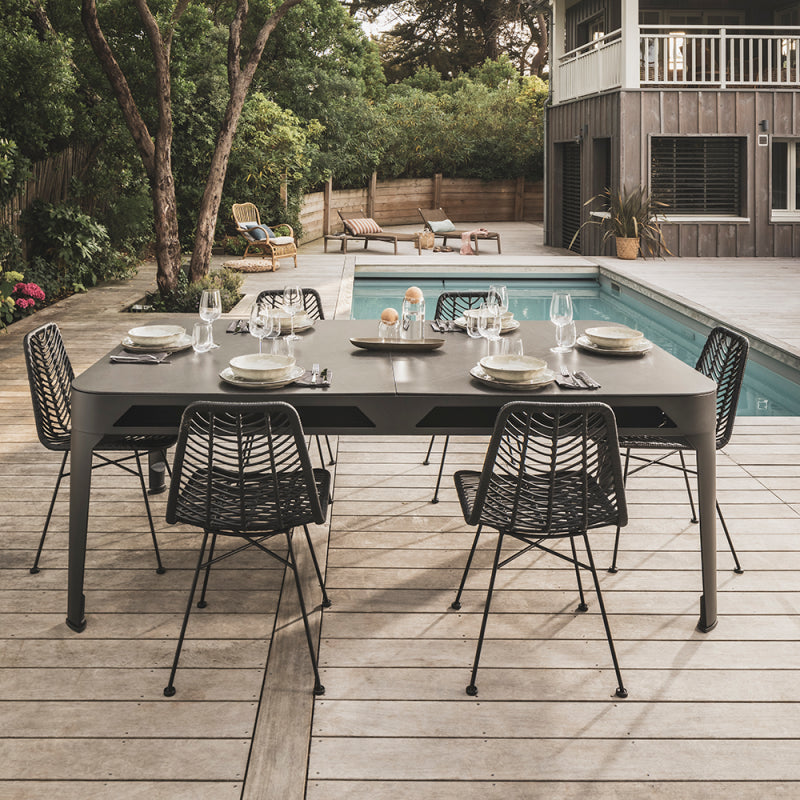 Hyphen Outdoor Pool Table Black Grey Frame / Light Grey Cloth