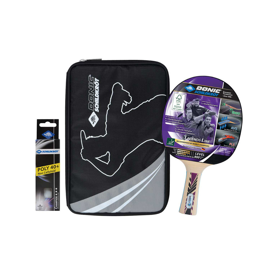 Premium-Gift Set Legends 800 FSC Table Tennis Paddle & Balls