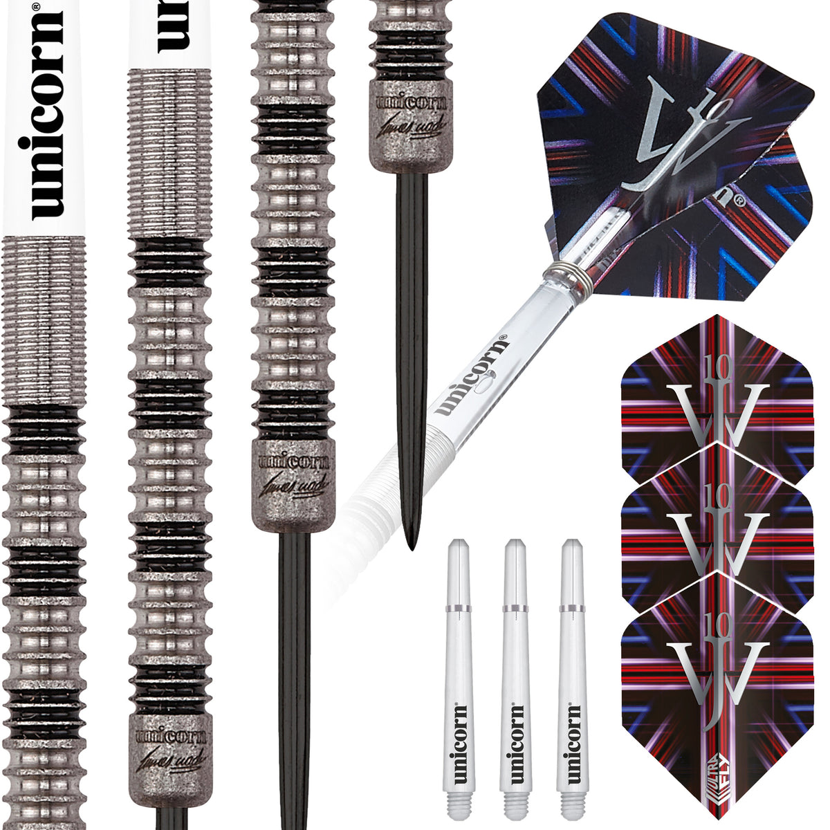 Unicorn Premier 90% Tungsten - James Wade  Steel Tip Dart Set 2022 Edition