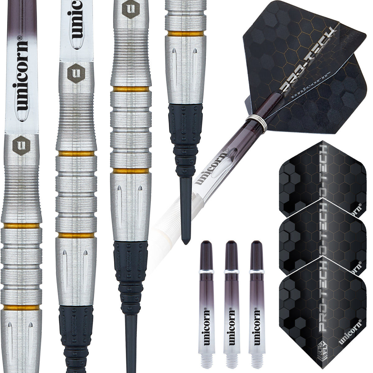 Unicorn Pro-Tech Style 5 Soft Tip Dart Set - 70% Tungsten