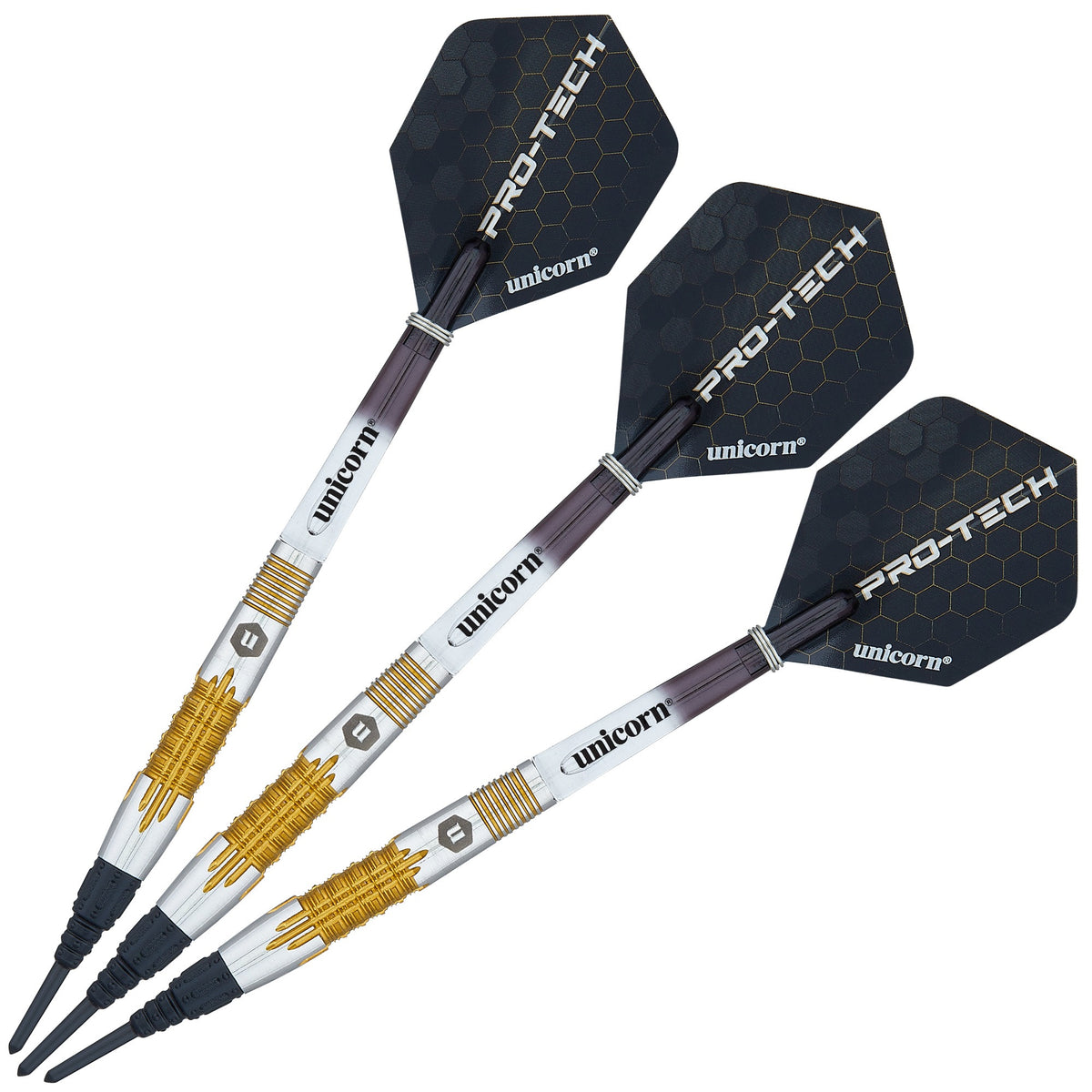 Unicorn Pro-Tech Style 1 Soft Tip Dart Set - 70% Tungsten