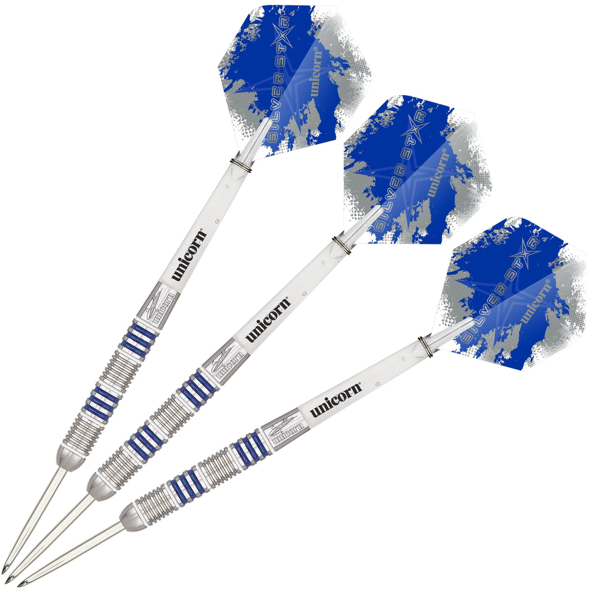 Unicorn Gary Anderson 80% Tungsten Silver Star Steel Tip Dart Set