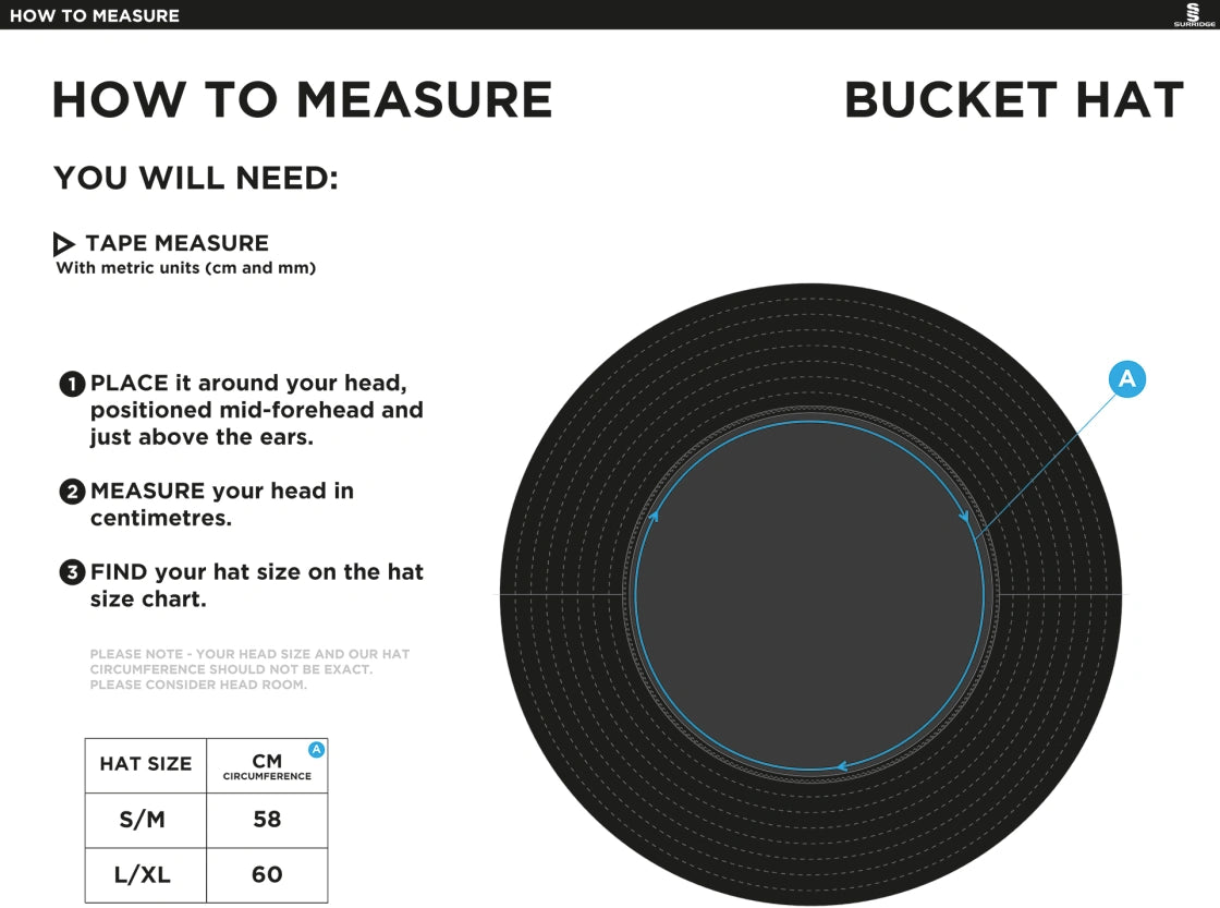 Victoria College Team Playing Cricket Dual Bucket Hat - Black