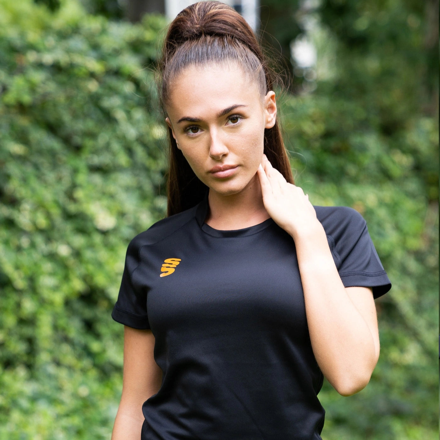 St Peter FC - Womens Dual Black Crew Neck T-Shirt
