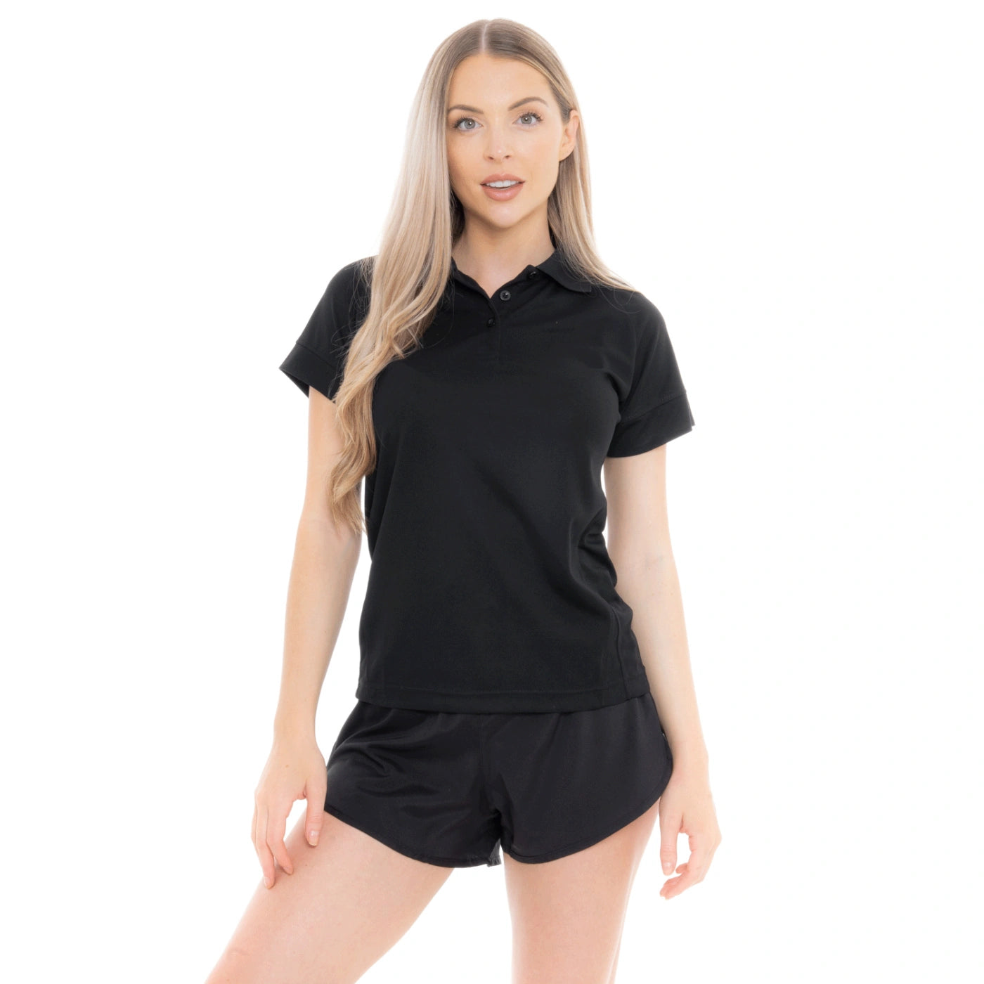 St Peter FC - Womens Black Polo Shirt