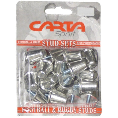 Aluminium Rugby Union Studs 15mm (Blister Pack Of 16)