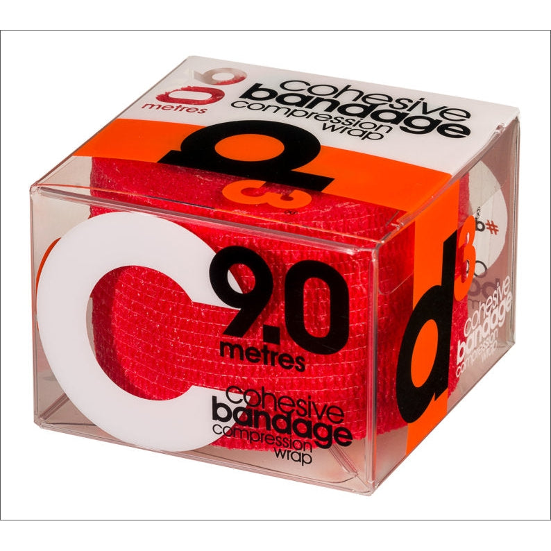 D3tape Cohesive Bandage 50mm X 9m Red